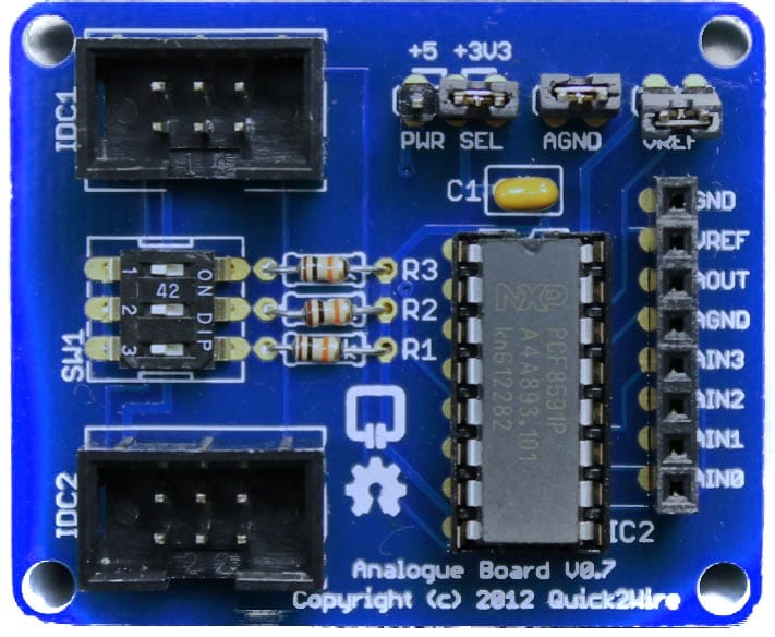 Quick2Wire RPi PCF8591 Analogue Board [Discontinued]
