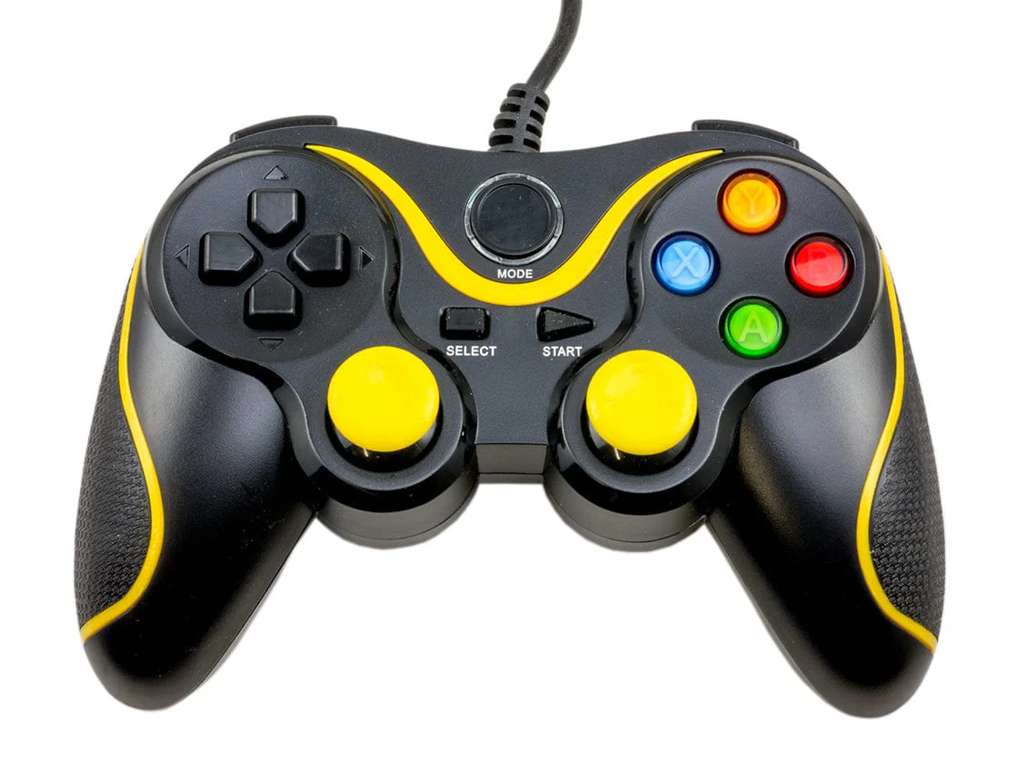Raspberry Pi Compatible USB Gamepad (Yellow) [Discontinued]