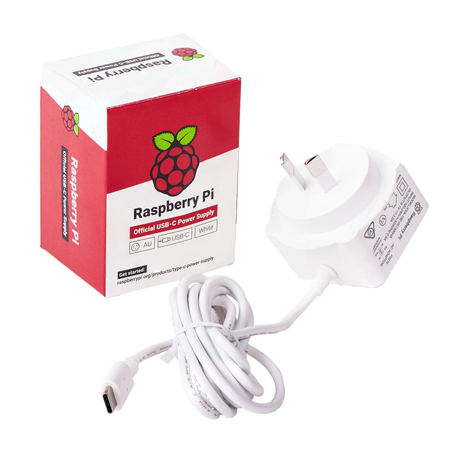 Raspberry Pi 15W USB-C Power Supply - AU Plug
