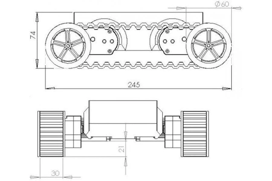 Rover 5 Tank Chassis (4 motors with 4 Encoders) [Discontinued] - Image 2