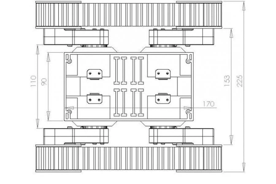 Rover 5 Tank Chassis (4 motors with 4 Encoders) [Discontinued] - Image 3