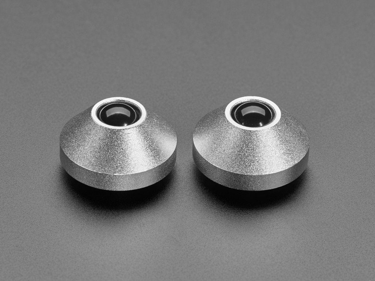 Silver Anodized Aluminum Bumper Feet - Pack of 2 [Discontinued]