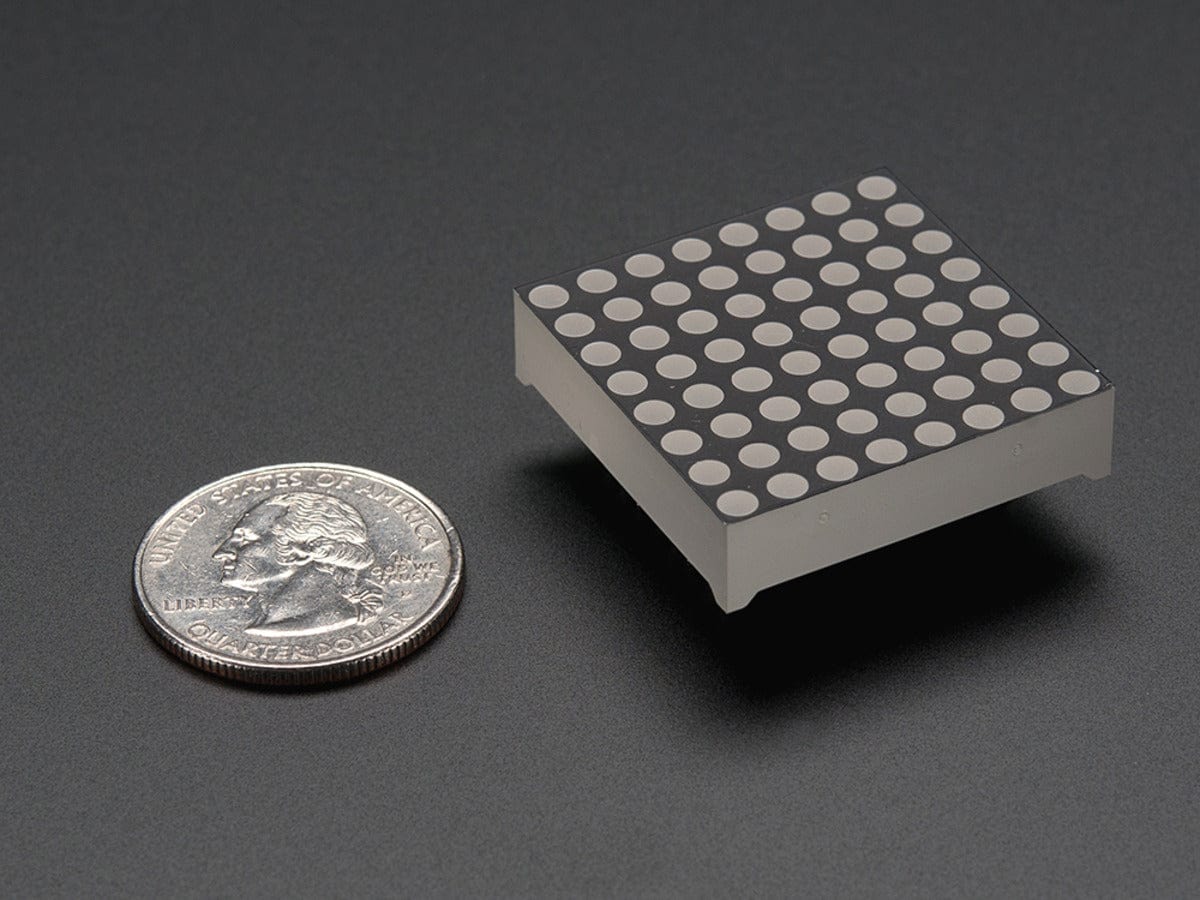 Small 1.2" 8x8 Ultra Bright Blue LED Matrix (KWM-30881CBB) - Image 3
