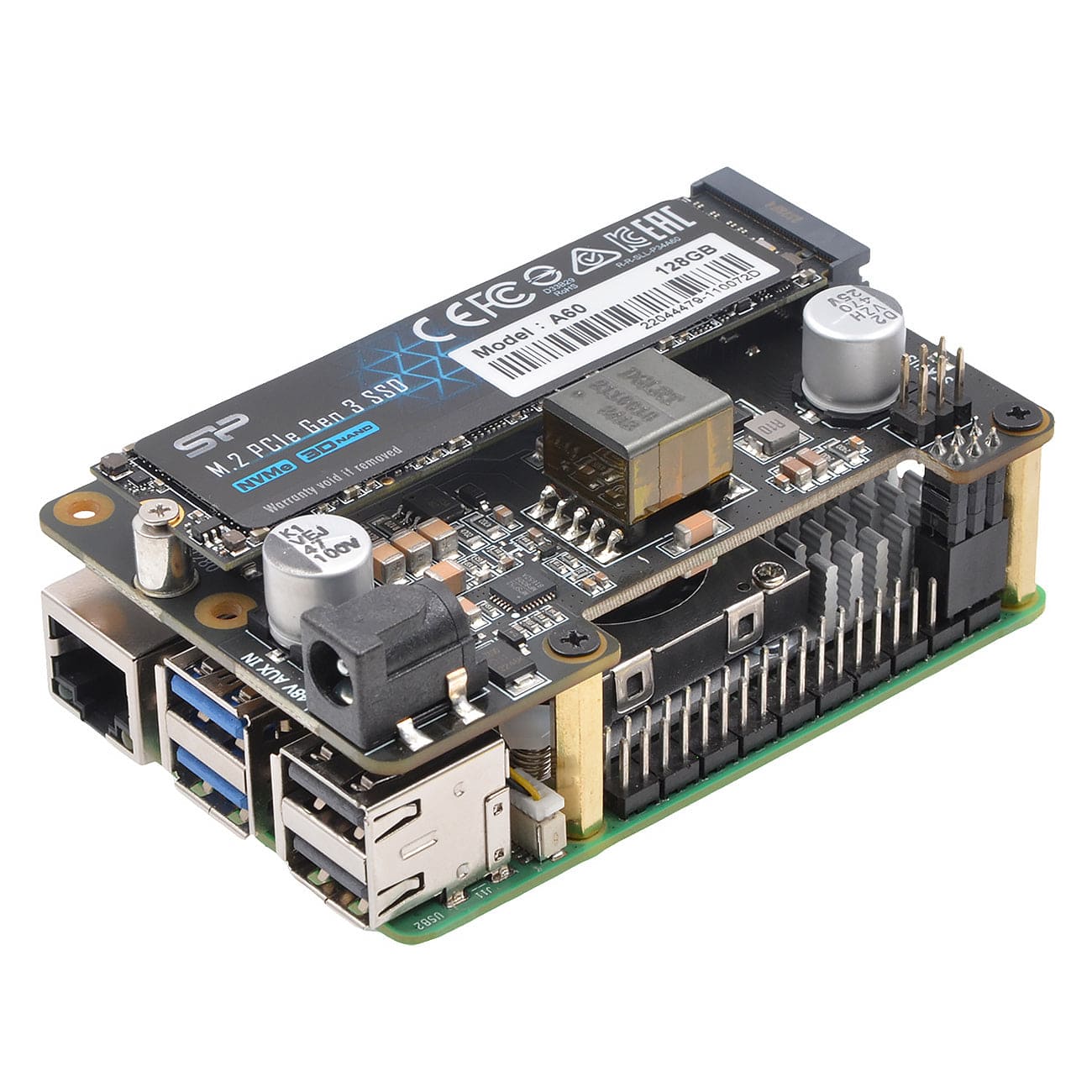 SupTronics X1012 NVMe + PoE Add-on for Raspberry Pi 5 - Image 2