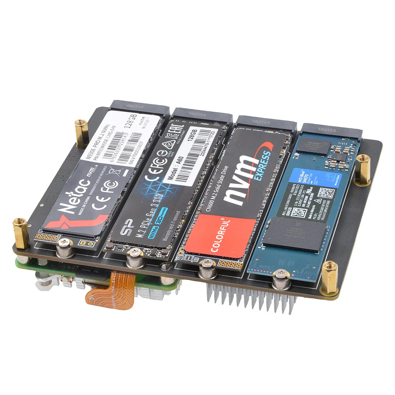 SupTronics X1016 Four-Slot NVMe Add-on for Raspberry Pi 5 - Image 2