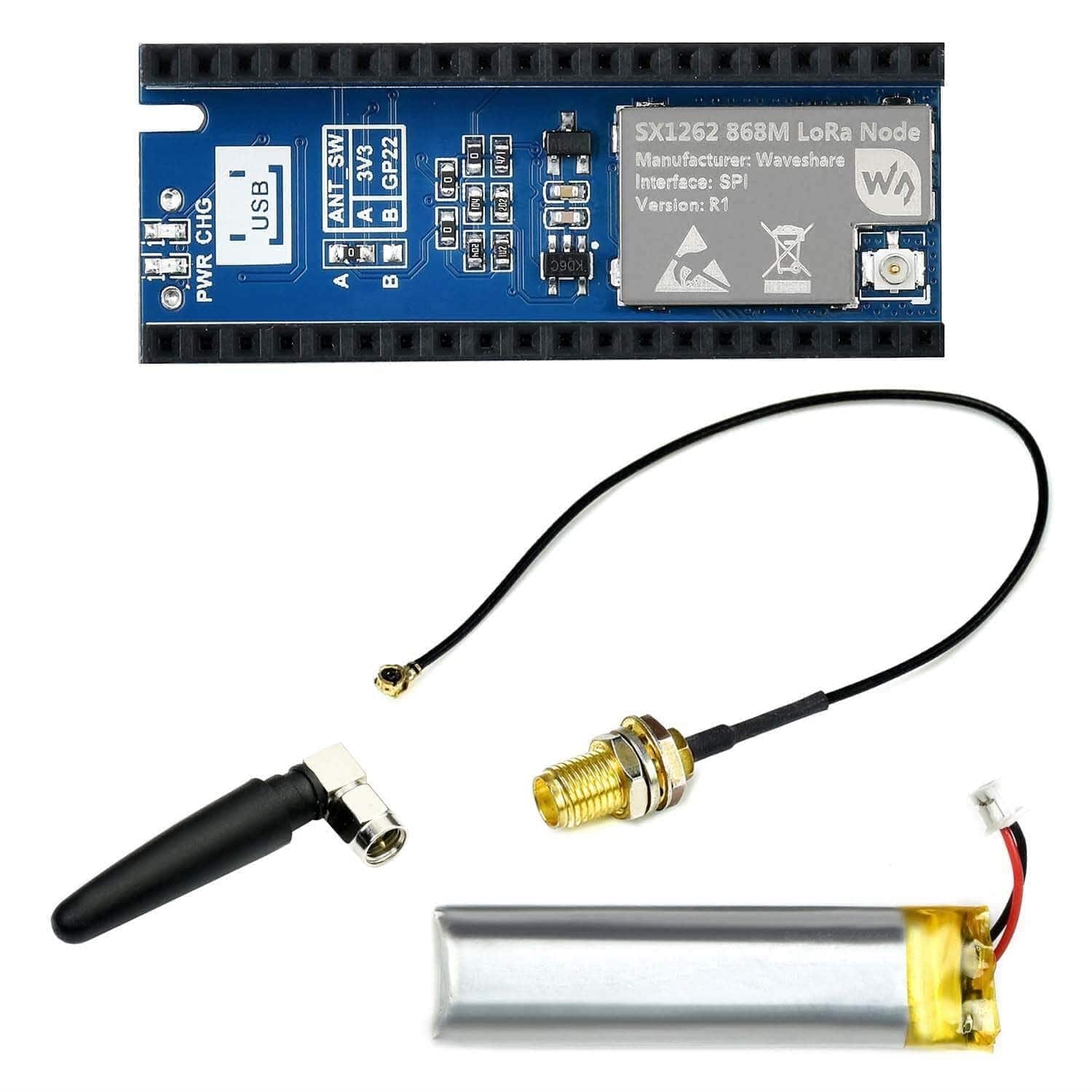 SX1262 433MHz LoRa Node Module for Raspberry Pi Pico - Image 3