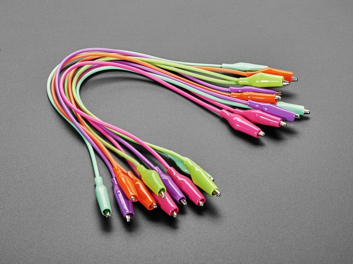 Tropical Alligator Test Clip Leads - 10 Pieces - 13" long