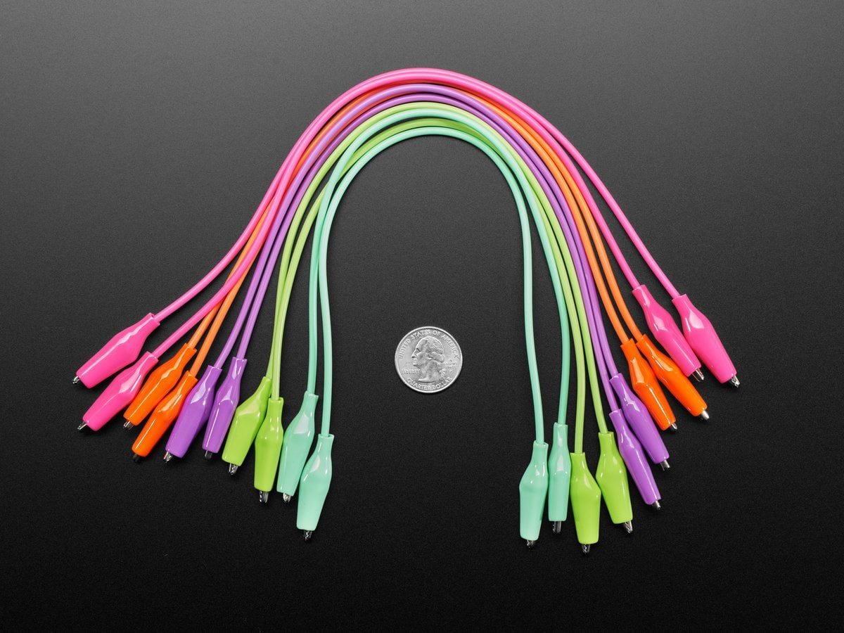 Tropical Alligator Test Clip Leads - 10 Pieces - 13" long - Image 4