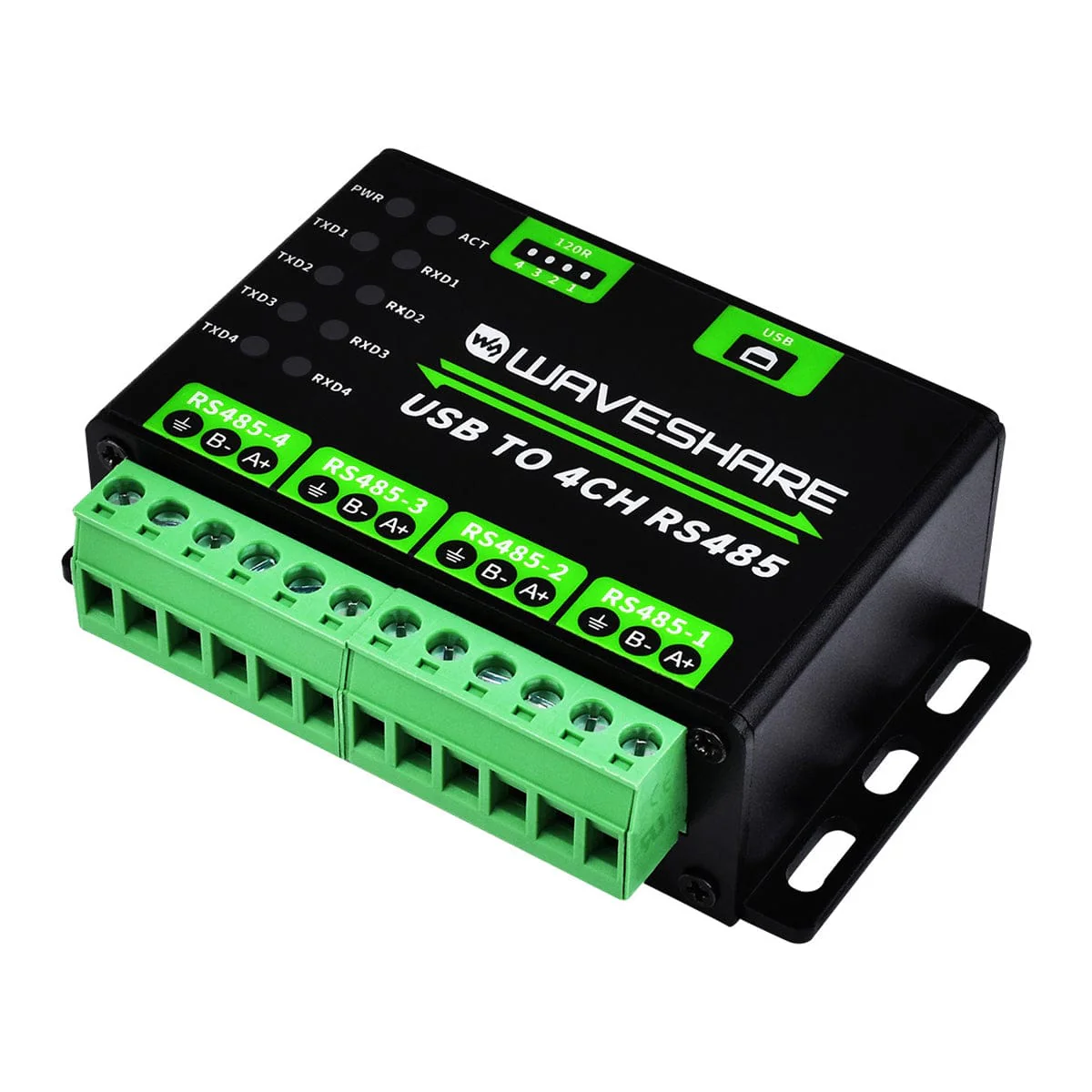 Industrial USB to 4-Channel RS485 Converter