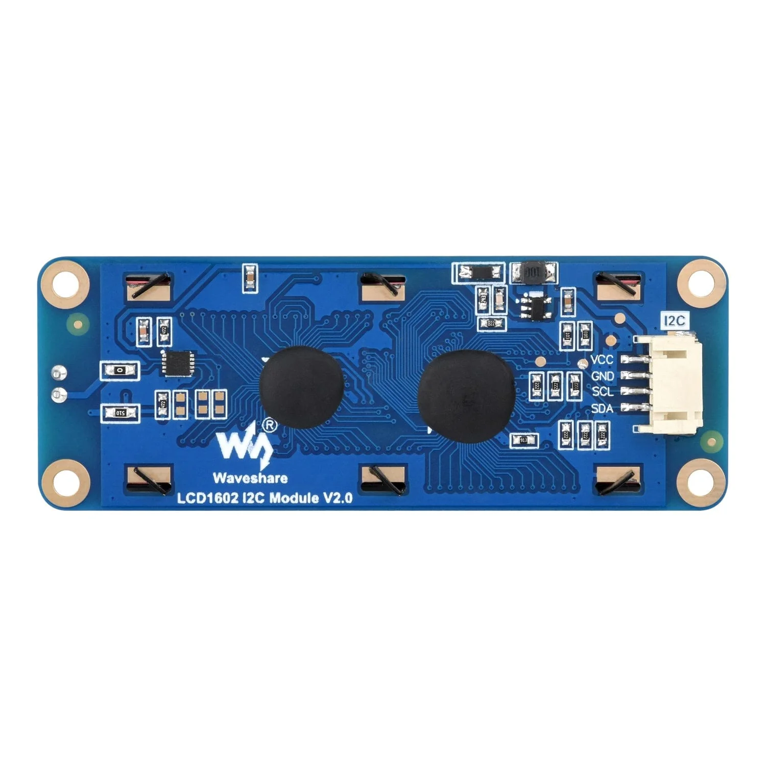 Waveshare Grey 16x2 I2C LCD Module - 3.3V/5V with Backlight Control - Image 2