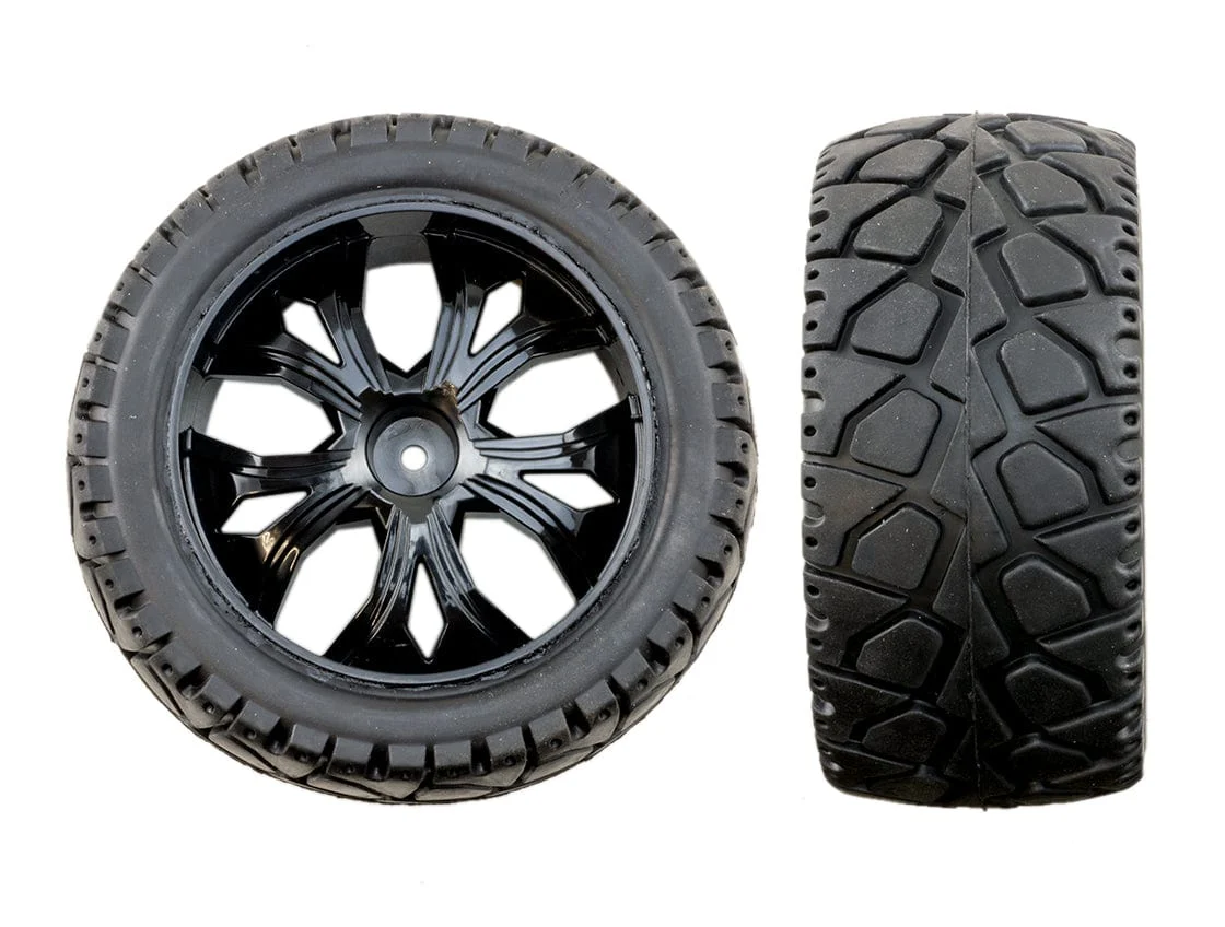 Wheel Pair in Black (105mm x 50mm) [Discontinued]