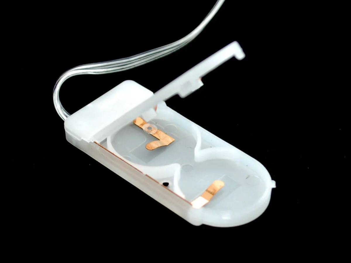 Wire Light LED Strand - 10 Red LEDs + Coin Cell Holder [discontinued] - Image 3